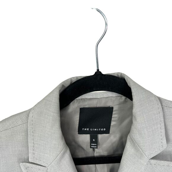 The Limited Womens Blazer Suit 3 Button Vented Lined Long Sleeve Light Gray Sz 6 - Picture 3 of 5